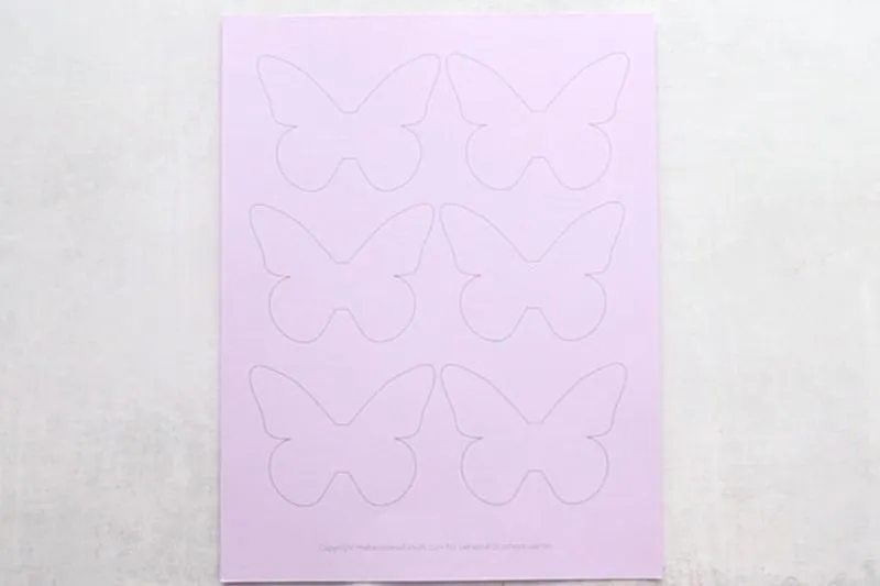 Шаблон бабочек на стену, распечатанный