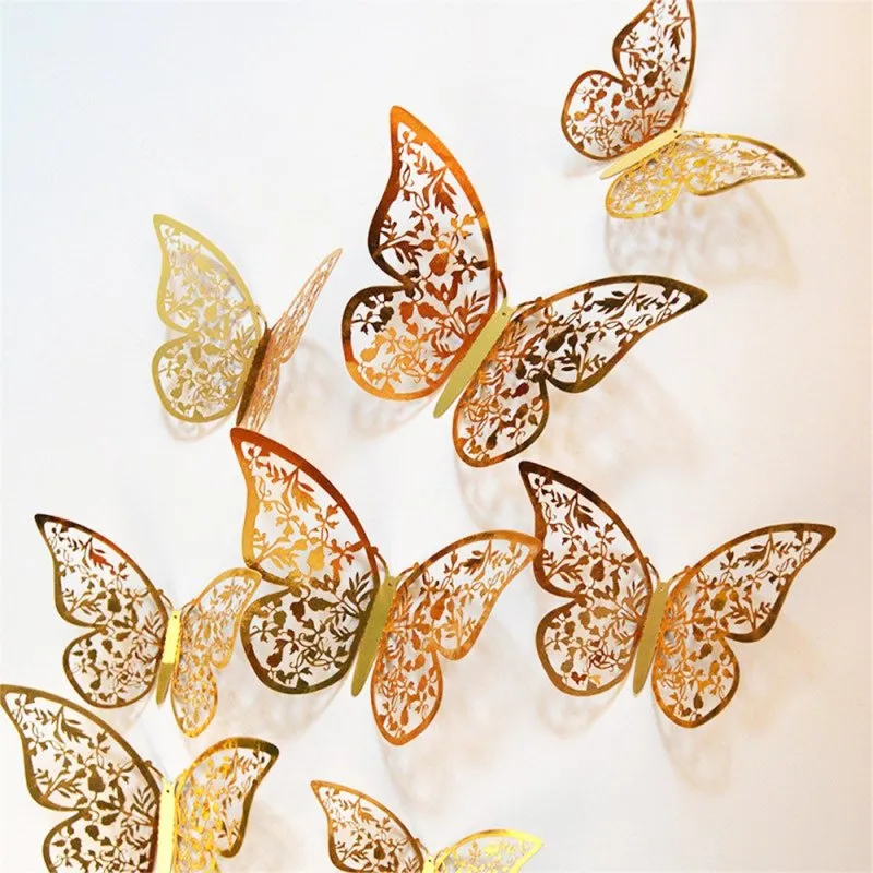 Бабочки из металла для декора стен