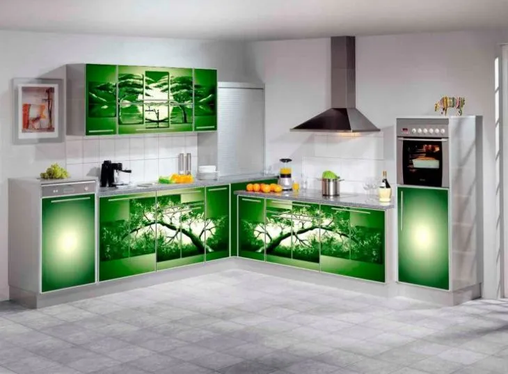 Кухня зеленого цвета - 77 фото новинок ...