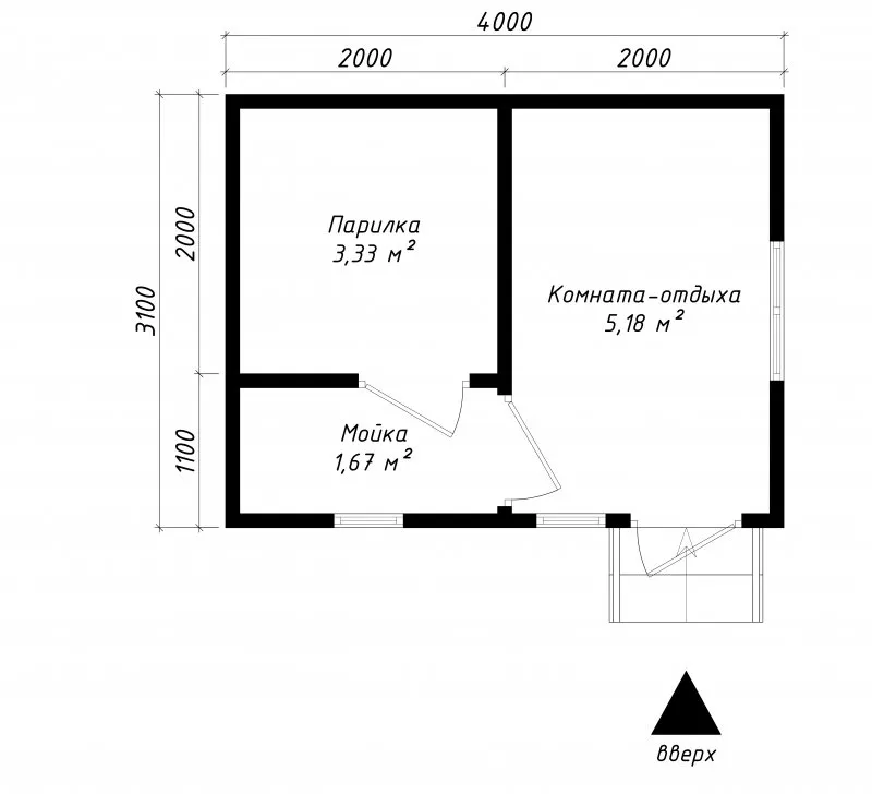 Чертежи каркасной бани 3х3