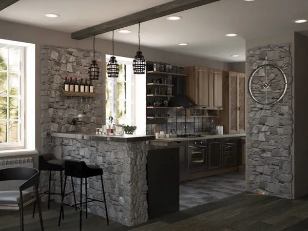Дизайн кухни - студии с барной стойкой: идеи для организации интерьера
