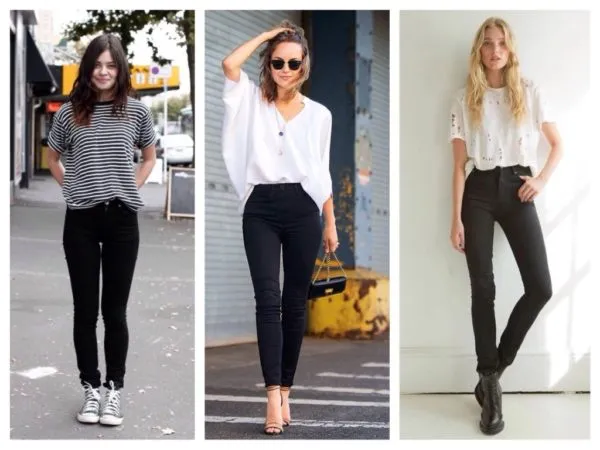 Черные джинсы подходят под любую одежду