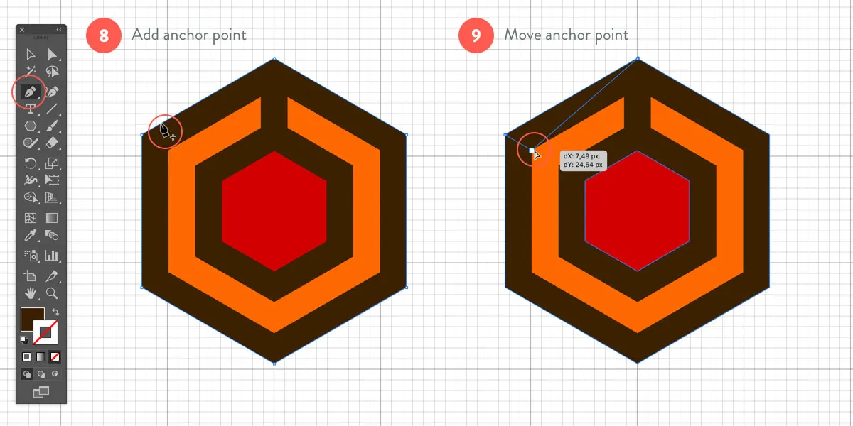 Узор из шестиугольников в Adobe Illustrator