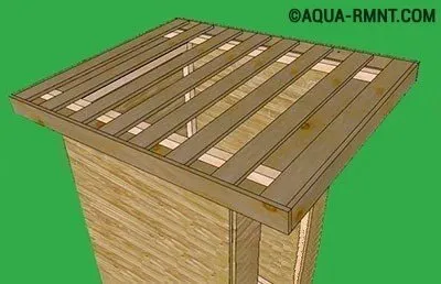 Постройка крыши для туалета на даче