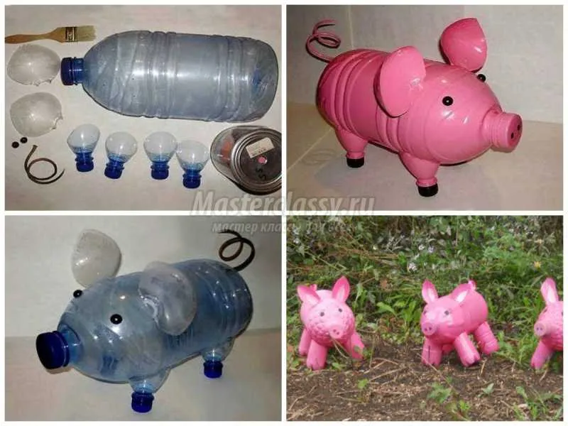 Поделки из пластиковых бутылок для огорода: фото