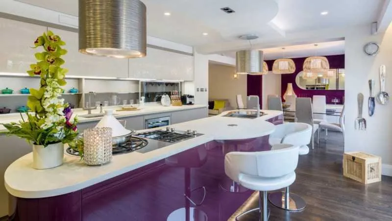 Фиолетовая кухня - варианты идеально сочетания кухни фиолетового оттенка. 125 фото готового дизайна кухни